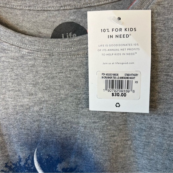 Life is Good Long Sleeve Gray Graphic Long Sleeve Crew Neck Boy's Extra Small - Picture 5 of 8